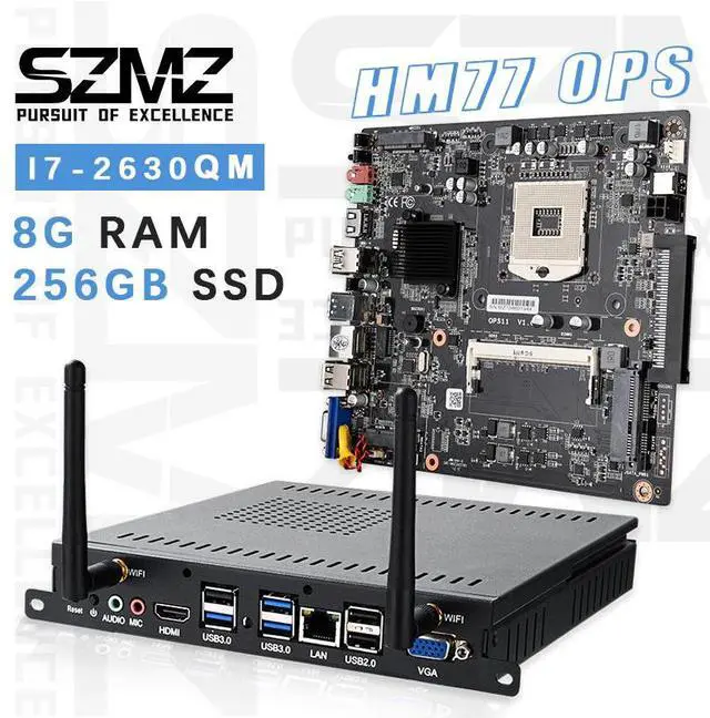 OPS Mini PC Computer I3/I5/I7 Processor Support Windows 10 DDR3 8GB ...