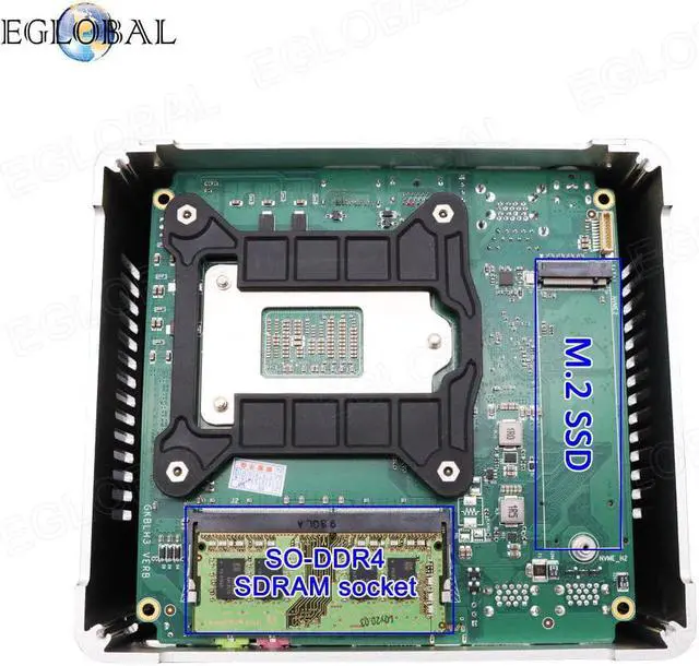 Alt view image 4 of 5 - PC  Core i7 7820HK i5 7300HQ Computer Windows 10 2*DDR4 M.2 SSD DP Type-C USB3.0 WiFi 4K HTPC Micro Desktop NUC pc