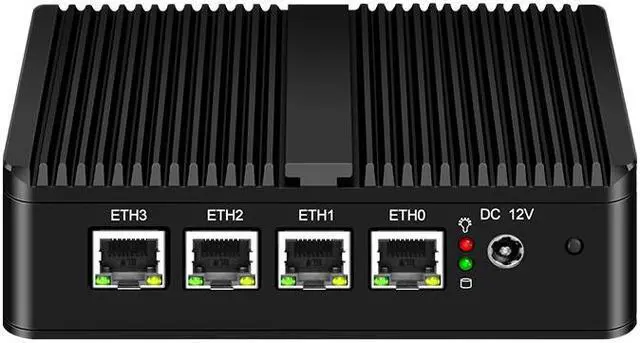 Main image of AES NI Fanless Mini PC OPNsense Router Quad-Cores 4 LAN Ports Gigabit Ethernet Firewall Appliance Pfsense Windows10 ESXI
