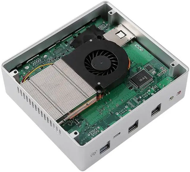 Alt view image 4 of 5 - Mini PC  Core i7 10710U Fan Micro PC Barebone Windows 2*Lan DP HDMI Dual Band WIFI High-performance Mini Computer