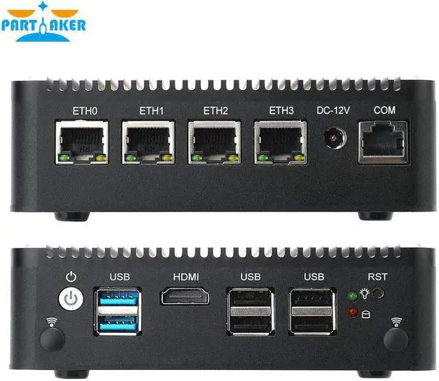 Alt view image 6 of 7 - AES-NI Fanless Mini PC 4 Lan Pentium N4200 Firewall VPN Router 4 Nic Ethernet Ports Network Appliance Server