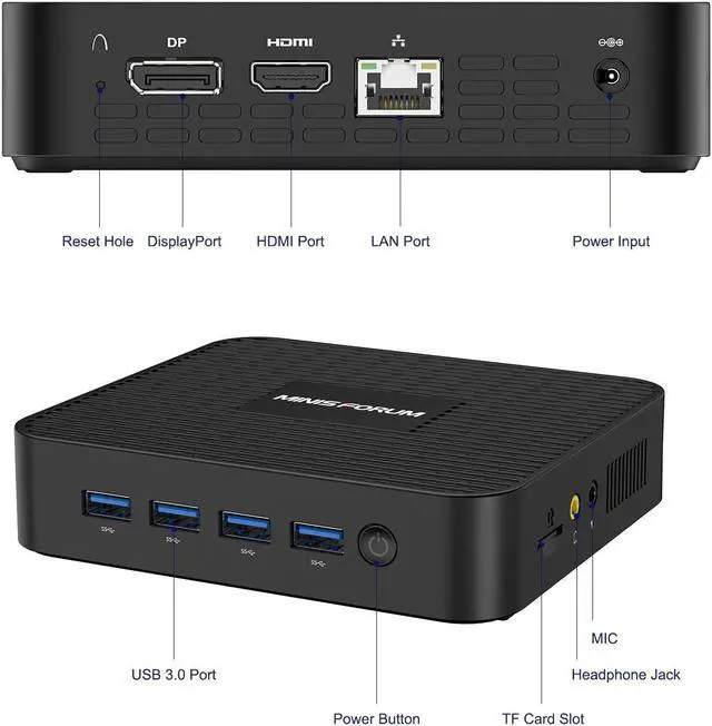 Alt view image 4 of 7 - Pocket Mini Laptop 7 Inch Touch Screen Celeron J3455 8GB RAM 1TB SSD Ultrabook Notebook 2.0 MP Webcam Netbook