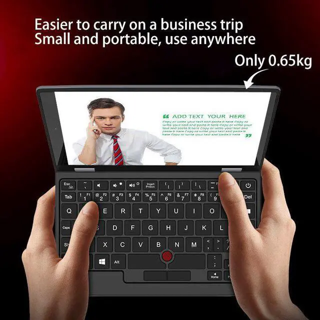 Alt view image 6 of 7 - Laptop Computer Pocket PC Intel Celeron J3455 7 Inch 8GB RAM 1TB SSD Netebook  USB 3.0 WiFi Gaming Windows 10 Notebook