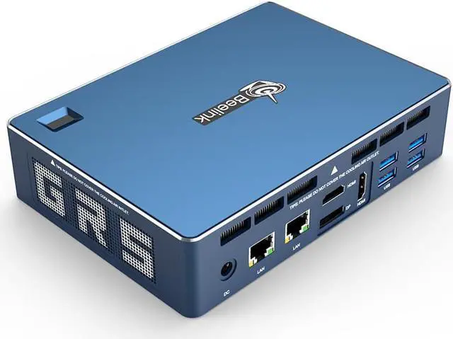 Alt view image 4 of 5 - beelink GT-R AMD Ryen 5 3550H 8GB RAM 512GB SSD WIFI 6 GTR MINI PC Windows 10 HDD 4K Voice Interaction Smart Computer PC