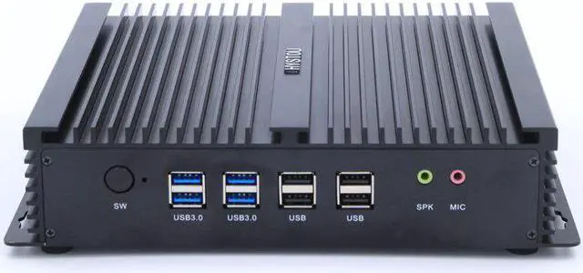 Alt view image 2 of 5 - Barebone Mini PC Core i7 4500U i5 4200U Windows 10 Rugged ITX Case Embedded Industrial Computer 2 LAN HDMI 6 COM Nettop