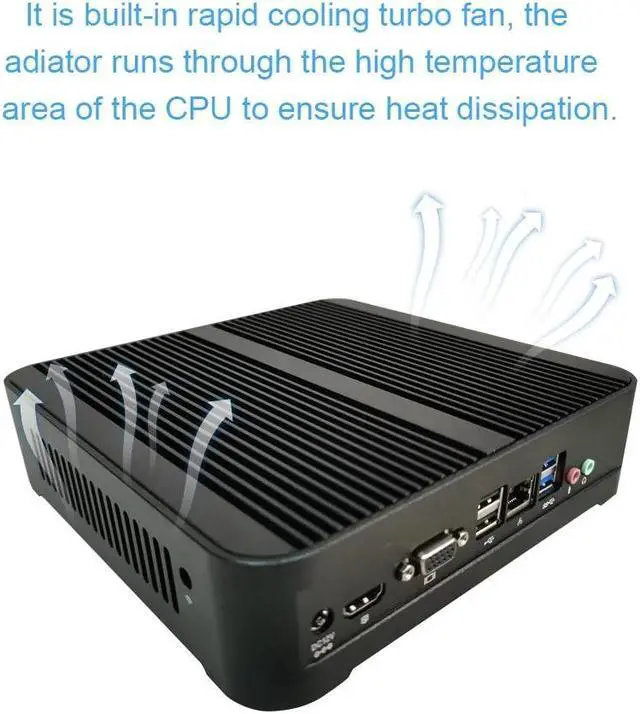 Alt view image 2 of 4 - Windows 10 MINI PC  I3-5005U 8GB RAM 128GB SSD Portable WIN10 4K VGA Dual WiFi 1000M LAN Mini Computer VS Beelink U55