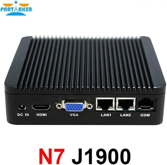 Alt view image 5 of 5 - N7 Pure aluminum fanless Nano itx J1900 cheapest mini pc for office