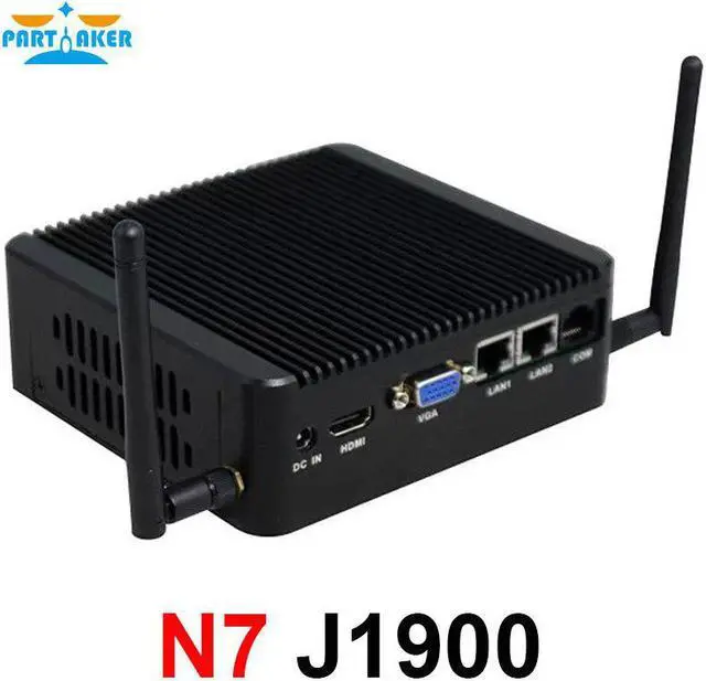 Alt view image 3 of 5 - N7 Pure aluminum fanless Nano itx J1900 cheapest mini pc for office