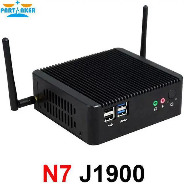 Alt view image 4 of 5 - N7 Pure aluminum fanless Nano itx J1900 cheapest mini pc for office