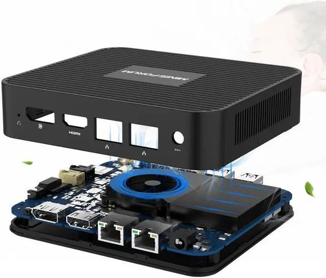 Alt view image 4 of 5 - MINIS FORUM GK41 Windows 10 Pro MINI PC Intel Processor J4125 DDR4 8GB 128GB 256GB BT4.2 1000M LAN 4K HD Computer Host PK GK55