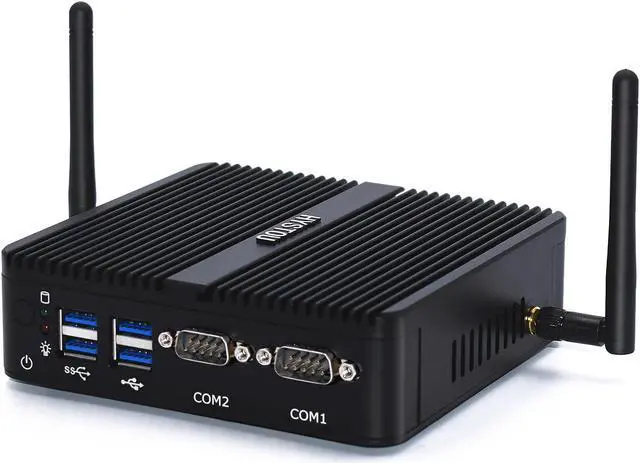 Alt view image 2 of 5 - Fanless Mini PC  Celeron J4105 DDR4 Windows Linux dual LAN HD VGA 2*rs232 Mini server pc WIFI