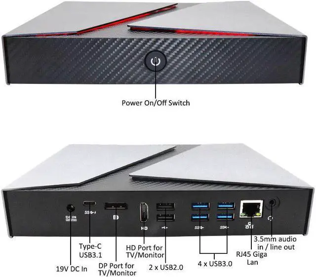 Alt view image 3 of 5 - Toptop Newest Gaming PC Core i9 9980HK i9 9880H i7 9750H Nvidia GTX 1650 4GB Mini PC Game Desktop 2*DDR4 64GB Windows 10 4K TPM