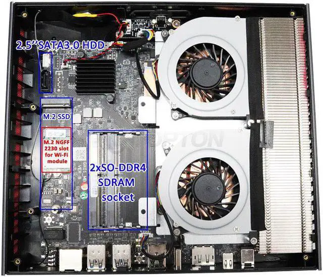 Alt view image 4 of 5 - Toptop Newest Gaming PC Core i9 9980HK i9 9880H i7 9750H Nvidia GTX 1650 4GB Mini PC Game Desktop 2*DDR4 64GB Windows 10 4K TPM