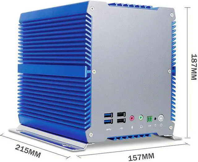 Main image of Rugged Industrial Embedded Box PC Intel Celeron 3865u Processor Dual Lan Mini ITX Fanless Computer Support 3*PCI 1*PCIE