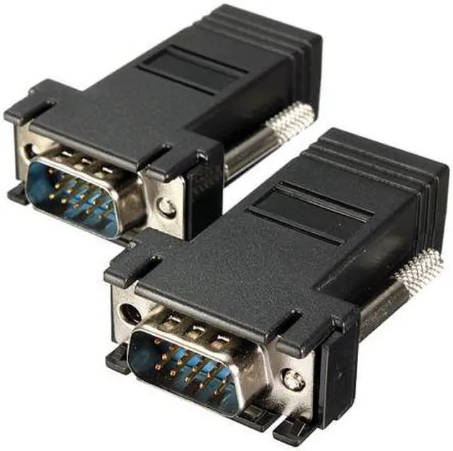 Main image of 1pcs VGA Extender male to LAN Video CAT5 CAT6 RJ45 Network Cable Adap New