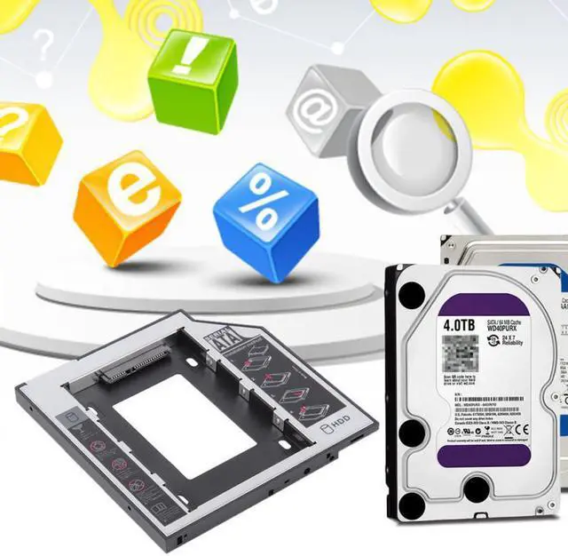 Main image of 9.5mm Aluminum 2nd Second Hdd Caddy SATA 3.0 Optibay 2.5'' SSD DVD CD-ROM Enclosure Adapter Hard Disk Drive Cases Box In Stock