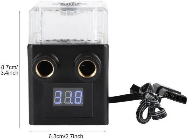 Alt view image 4 of 5 - Thread Ceramic Bearing PC Water Cooling Pump & Tank PWM Temperature Control for Computer Liquid Water Cooling System