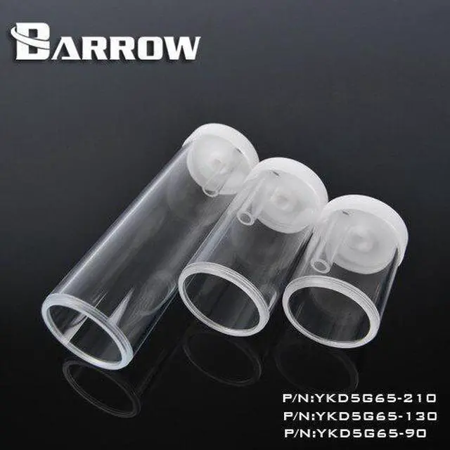 Alt view image 2 of 5 - YKD5G65 90 130 210mm cylinder water tank extension tank for D5 / MCP655 series pump extension use computer water cooling.