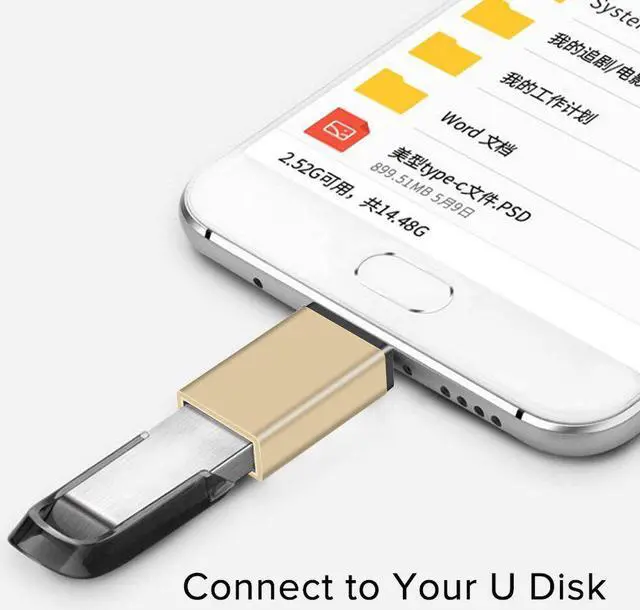 Alt view image 2 of 5 - C to USB 3.0 Adapter Fast Charging  -C Mole Phone Cables Converter for Macbook USB OTG