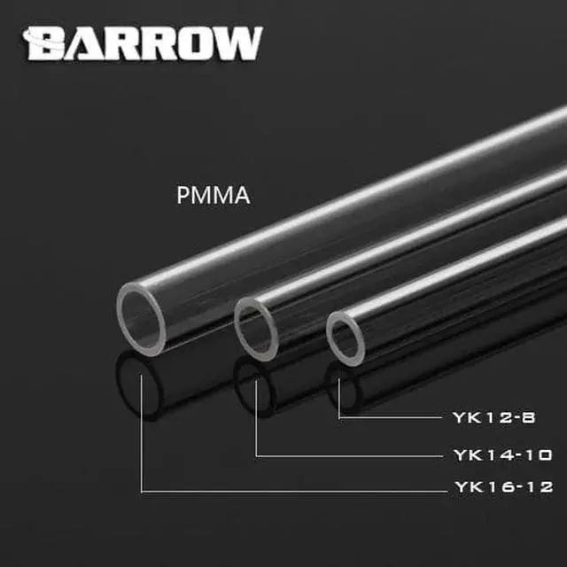 Alt view image 2 of 5 - YK1208/YK1410/YK1612,  500mm Transparent Acrylic Hard Tubes, High Quality 8*12mm/10*14mm/12*16mm Water Cooling Hard Tubes