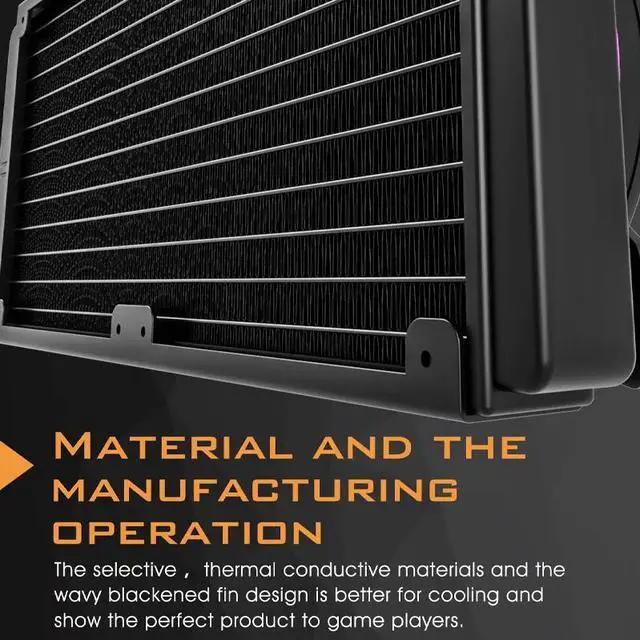 Alt view image 5 of 5 - TR240 PC CPU Cooler Water Cooling Cooler 120mm Fan Rgb Fan 12V Mirror Pump Aura Sync Water Cooler CPU LGA 115X/2011/AM4