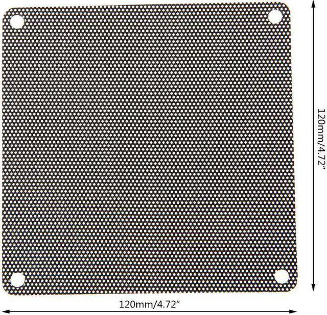 Alt view image 2 of 5 - 10PCS 120MM PVC Fan Dust Filter PC Dustproof Case Cuttable Computer Mesh Cover Black