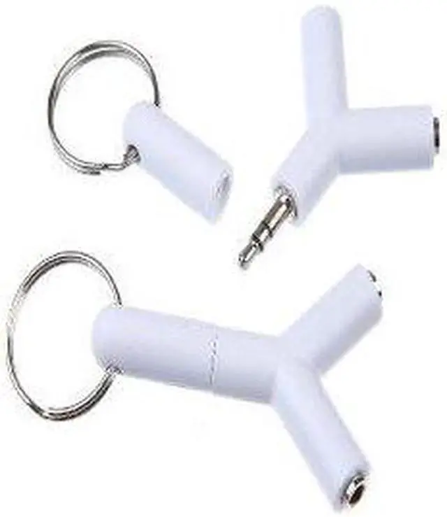 Alt view image 2 of 5 - 3.5mm Y-shape Earphone Adapter Double Jack Adapter Plug Stereo Headphone Splitter for PC/MP3 Smartphone Player Audio Cables