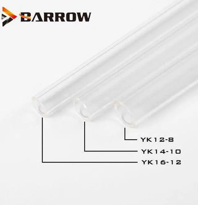 Main image of 2PCS  PMMA Acrylic 500MM OD 12mm 14mm 16mm Watercooling Hard Tube DIY Computer Water Cooler Build Transparent Pipe