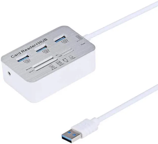 Alt view image 2 of 5 - 3.0 Hub 3 Port Aluminum  3.1 Hub With MS  M2 TF Multi-In-1 Card Reader Portable  Hub for PC Laptop 20J29