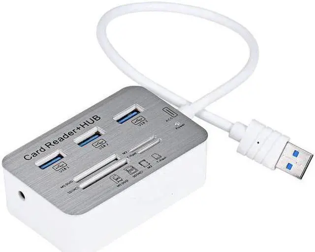 Alt view image 5 of 5 - 3.0 Hub 3 Port Aluminum  3.1 Hub With MS  M2 TF Multi-In-1 Card Reader Portable  Hub for PC Laptop 20J29