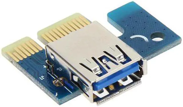 Alt view image 3 of 5 - PCI-E to PCI Express 1x to 16x Extender Riser video external graphics Card Adapter 6Pin Power Cable for Bitcoin BTC ng