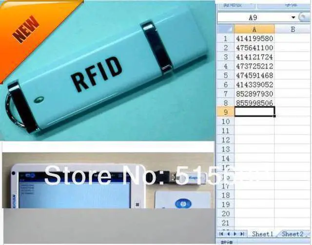 Alt view image 3 of 3 - Mini USB RFID Reader for iPad Android Mac Windows Linux 13.56 MHz NFC IC EM4100 125khz ID card reader