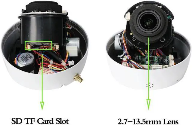 Alt view image 4 of 5 - 5MP Security IP Camera Wifi PTZ Dome Full Metal 5X Auto Zoom Humanoid Tracking 1080P POE CCTV Two Way Audio SD TF Card Slot