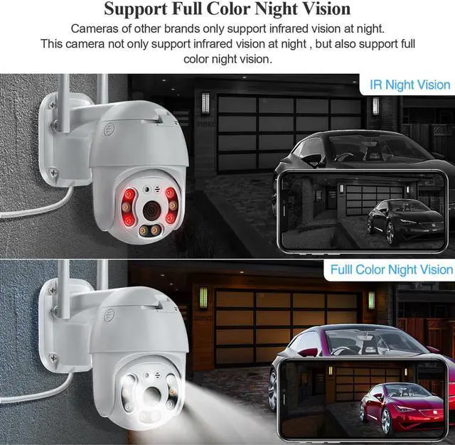 Alt view image 4 of 5 - HD 5MP PTZ WiFi IP Camera 1080P Outdoor Waterproof Wireless Security Camera t AI Human Detection Surveillance Camera