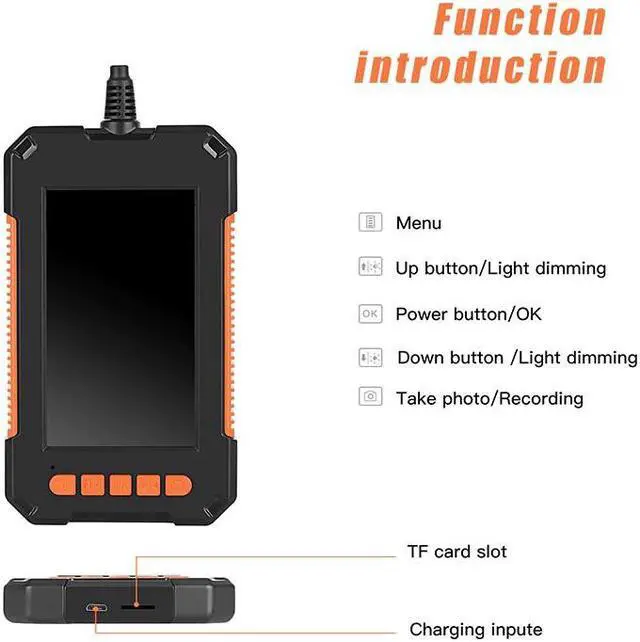 Alt view image 3 of 5 - Borescope 1080P 2.0MP Snake Camera 8mm Borescope Camera 4.3 " IPS Screen Waterproof Inspection Camera with 32GB