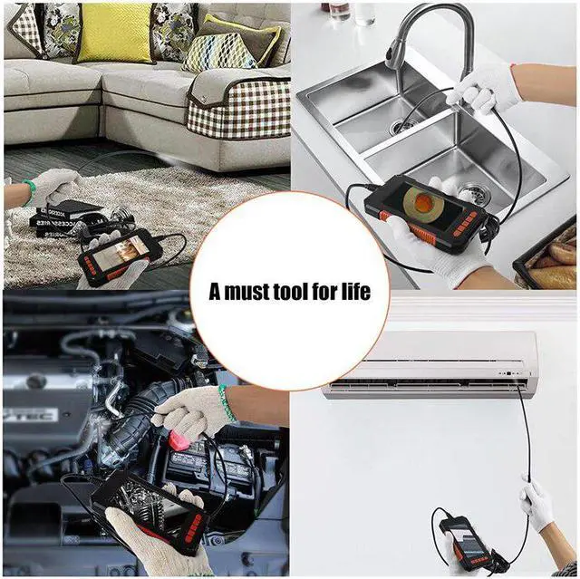 Alt view image 4 of 5 - Borescope 1080P 2.0MP Snake Camera 8mm Borescope Camera 4.3 " IPS Screen Waterproof Inspection Camera with 32GB