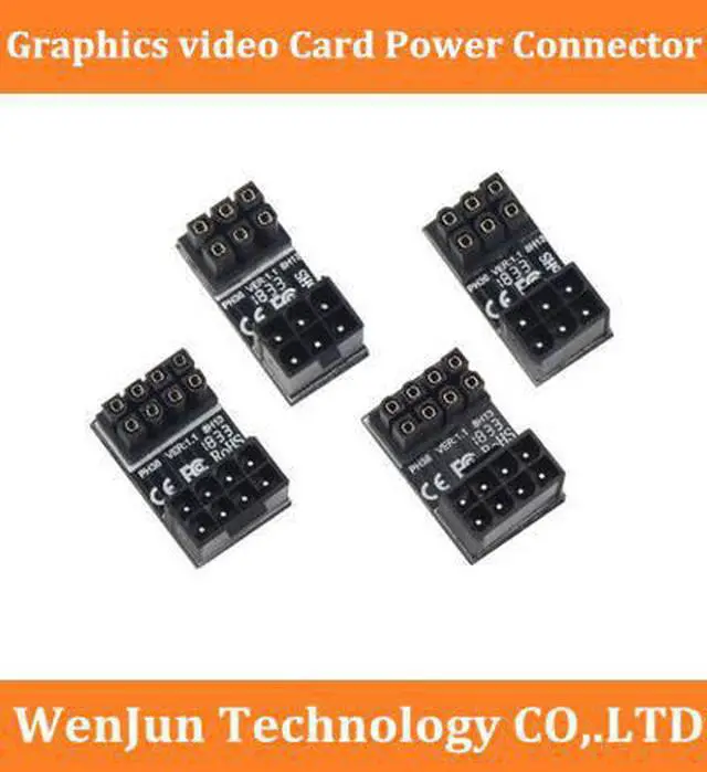 Main image of quality Graphics video Card Power Connector 180 degree adapter with pcie PCI-e 6Pin 6-Pin 8Pin 8-Pin male female connecotor