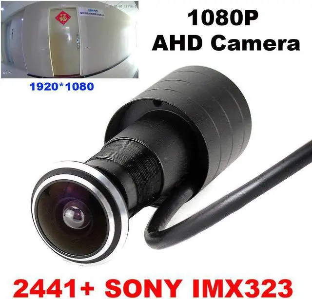 Alt view image 4 of 4 - 1920 * 1080P AHD Mini Peephole Fisheye Camera for door view 2MP 2441+ sony imx323 AHD signal Mini Camera for AHD system