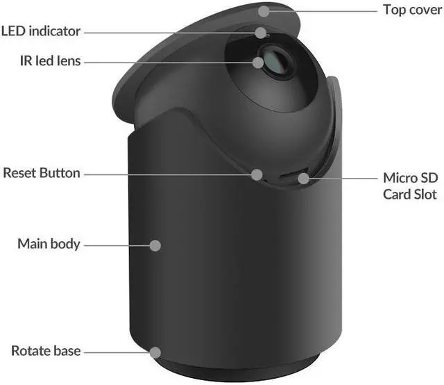 Alt view image 2 of 5 - Dome U Pro Security Camera 2K HD IP Cam Pan & Tilt With Wifi 360° Auto Cruise Home Human & Pet AI Voice Compatibility