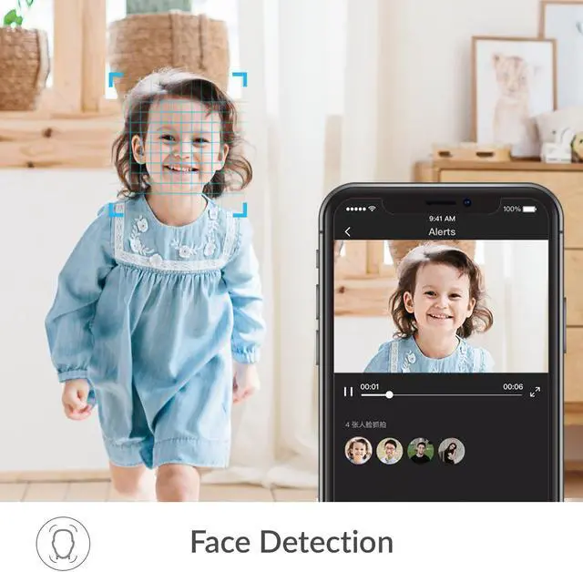Alt view image 3 of 5 - Dome U Pro Security Camera 2K HD IP Cam Pan & Tilt With Wifi 360° Auto Cruise Home Human & Pet AI Voice Compatibility