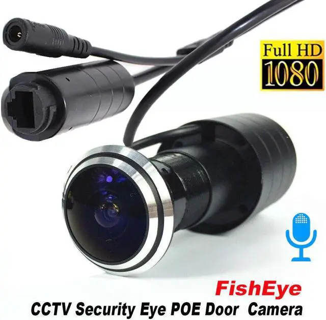 Alt view image 5 of 5 - Door Eye Hole Home 1080P 1.7mm Wide Angle FishEye Lens POE Network Mini Peephole Door IP Camera P2P iCsee APP for Phone