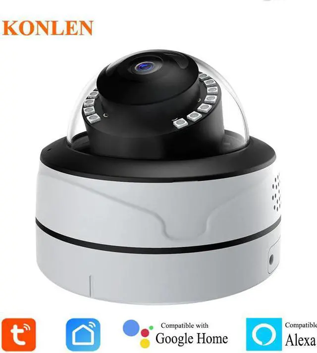 Alt view image 5 of 5 - WIFI Dome IP Camera External Video Surveillance Street Outdoor Security Protection Vandalproof t Life B Alexa Google