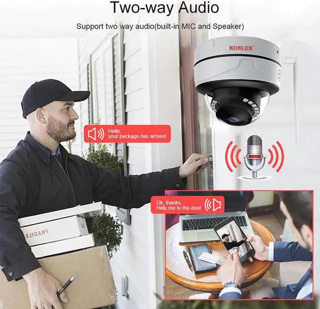 Alt view image 4 of 5 - WIFI Dome IP Camera External Video Surveillance Street Outdoor Security Protection Vandalproof t Life B Alexa Google