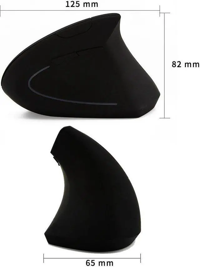 Alt view image 5 of 5 - Ergonomic Vertical Bluetooth Mouse Wireless Optical Mause 800/1200/1600DPI Adjustable 6D Gaming Mice With LED For Laptop PC