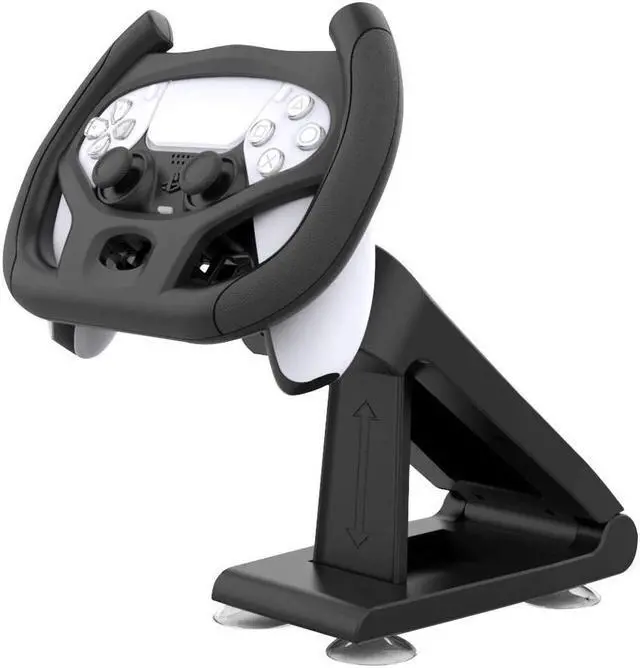 Alt view image 3 of 5 - For PS5 Axis Car Steering Wheel For PS5 Game Remote Controller Racing Wheel Driving Gaming Handle With 4 Suction Cups