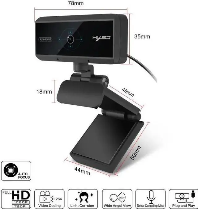 Alt view image 2 of 5 - 1080P 5MP Webcam With Microphone High-end Video Call Computer Peripheral Web Camera For PC Laptop Action Autofocus Camera