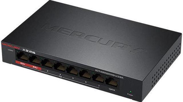 Alt view image 3 of 5 - 8 ports 7PoE 65W 1000Mbps data CCTV Camera Switch Plug&Play Network PoE Switch for Camera AP etc Desktop Ethernet Network Switch