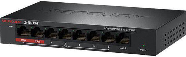 Alt view image 2 of 5 - 8 ports 7PoE 65W 1000Mbps data CCTV Camera Switch Plug&Play Network PoE Switch for Camera AP etc Desktop Ethernet Network Switch