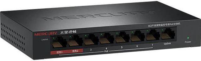 Alt view image 4 of 5 - 8 ports 7PoE 65W 1000Mbps data CCTV Camera Switch Plug&Play Network PoE Switch for Camera AP etc Desktop Ethernet Network Switch