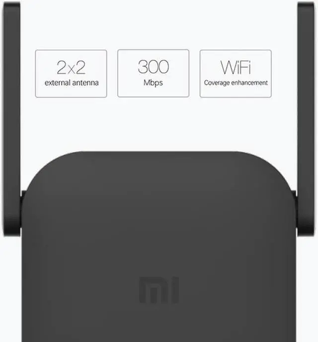 Alt view image 2 of 5 - WiFi router Amplifier Pro 300M Network Expander Repeater Signal overlay Wireless Range Extender 2 external antennas